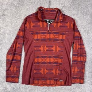 Powder River Outfitters Jacket Women M Panhandle Fleece XL Aztec 1/4 Zip Western
